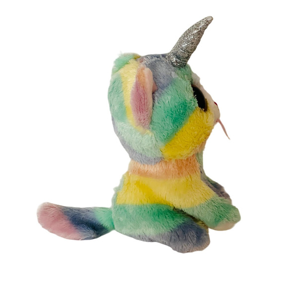 Ty Beanie Boos Cat Unicorn Heather Unicat Plush Toy Stuffed Animal No Tag 6" - Picture 6 of 9